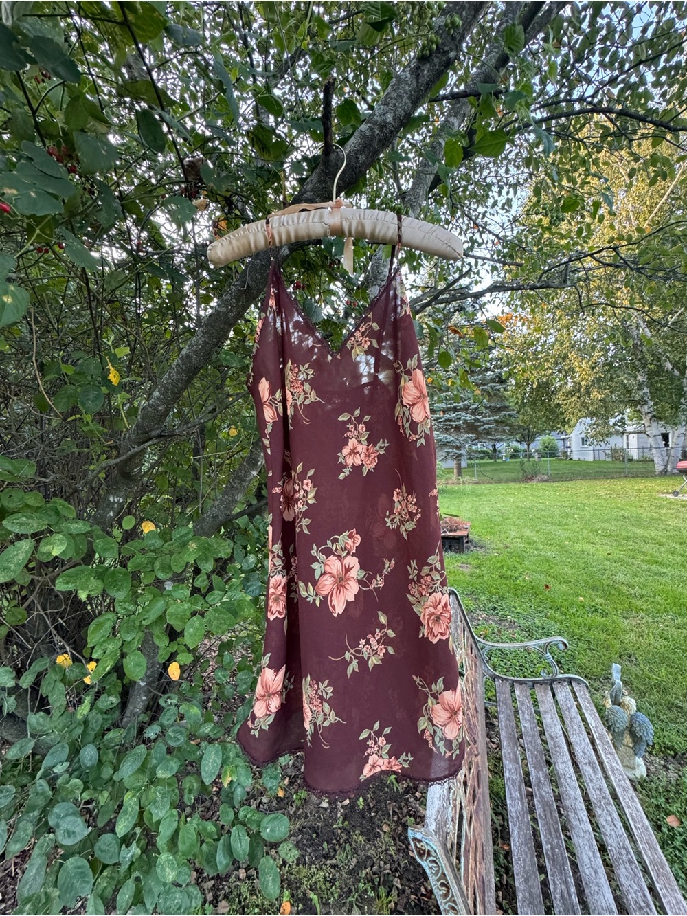 Victoria's Secret Burgundy Floral Slip